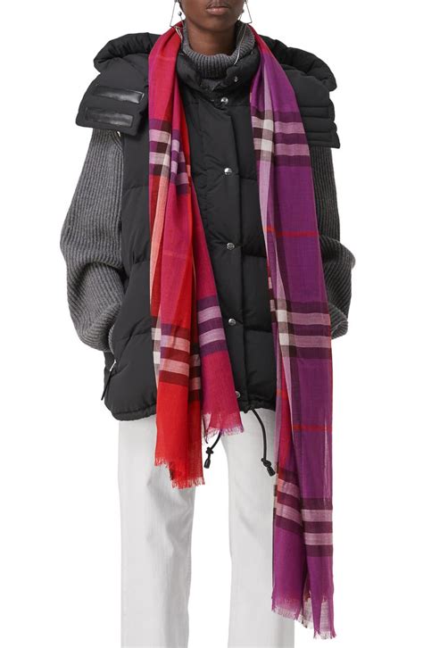 burberry rainbow scarf street style|burberry designer scarf.